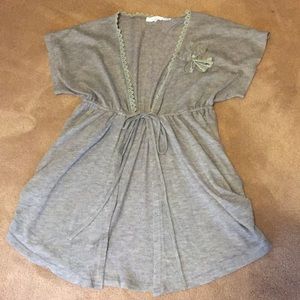 Lovely Olive BlueBird Tie Front Cardigan Sweater